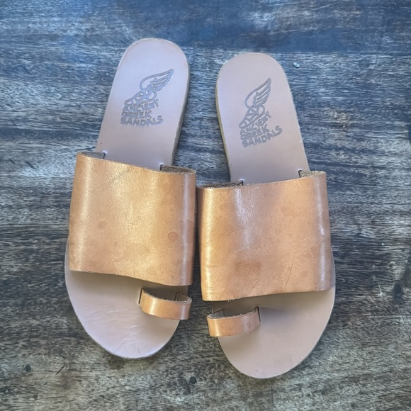 Ancient Greek Ligia sandals tan leather size 39 or us 9 - Picture 2 of 6